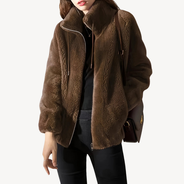 Stilla | Dame Künst pels Zip-Up Jakke