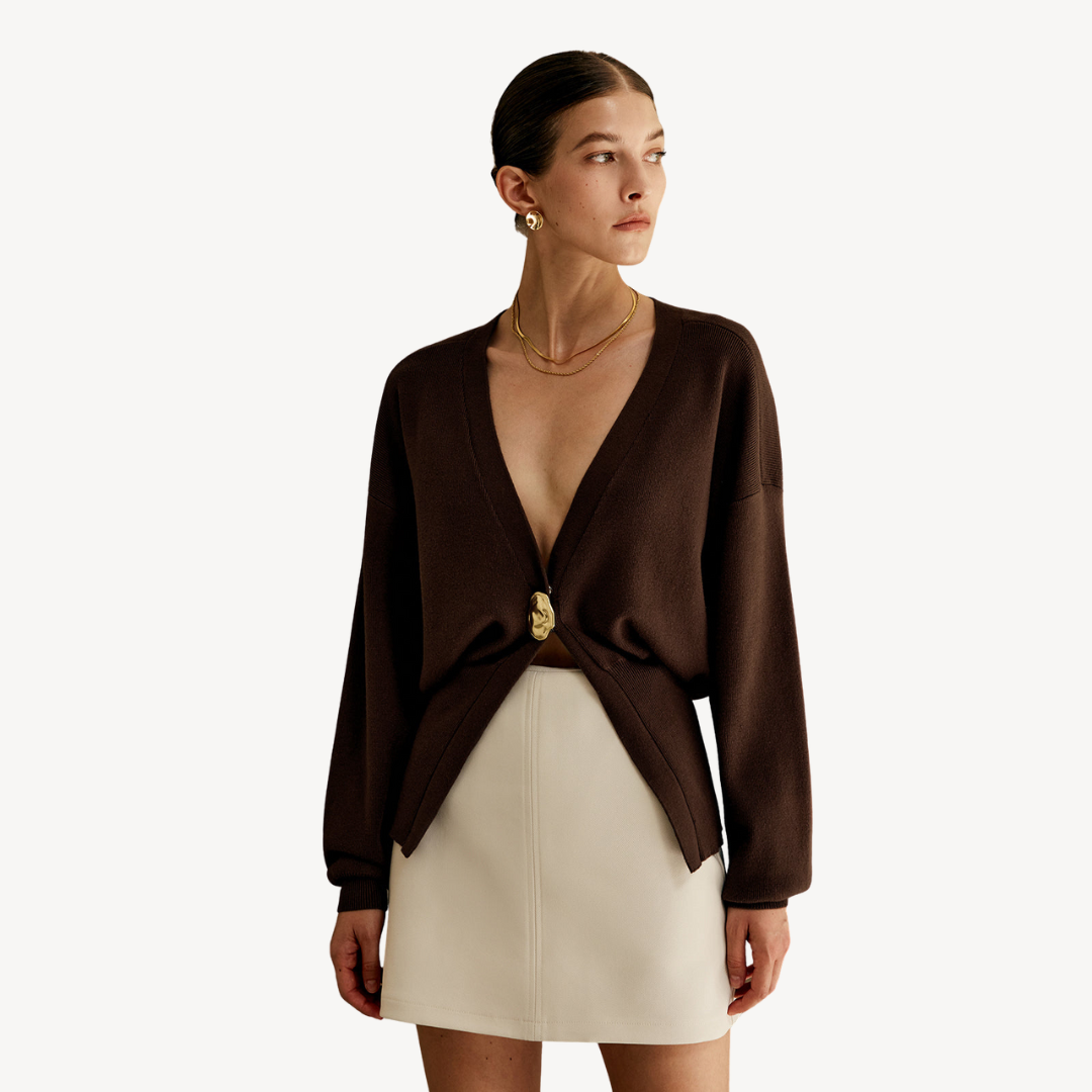 Stilla | Dame Strik V-Udskæring Cardigan Pullover