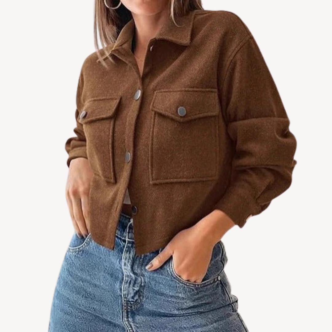 Stilla | Dame Knap Crop Jakke
