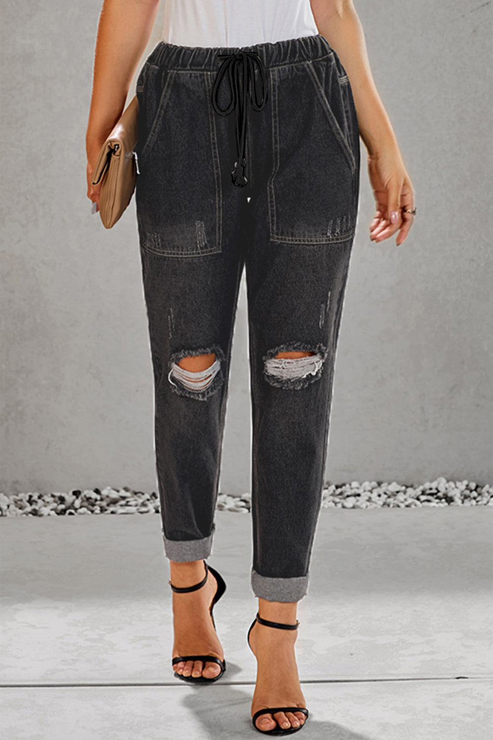 Stilla | Snoretræk Denim Joggers