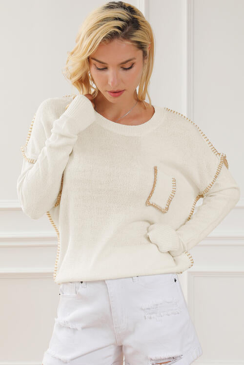 Stilla | Sømløs Rund Hals Langærmet Sweater