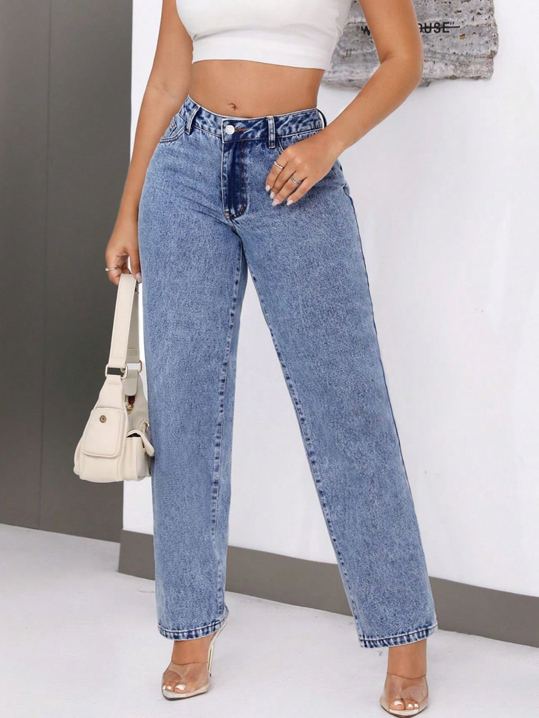 Stilla | Høj talje jeans med lommer