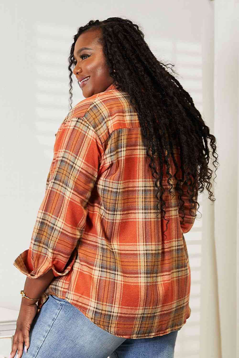 Stilla | Take Plaid Dropped Shoulder Shirt