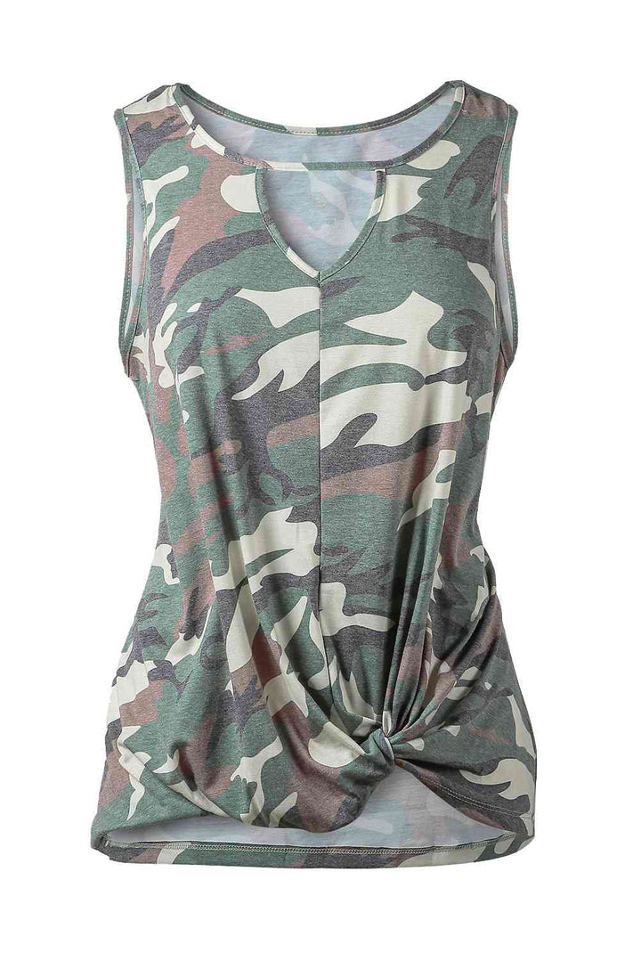 Stilla | Print Udsnit Kant Detalje Tank