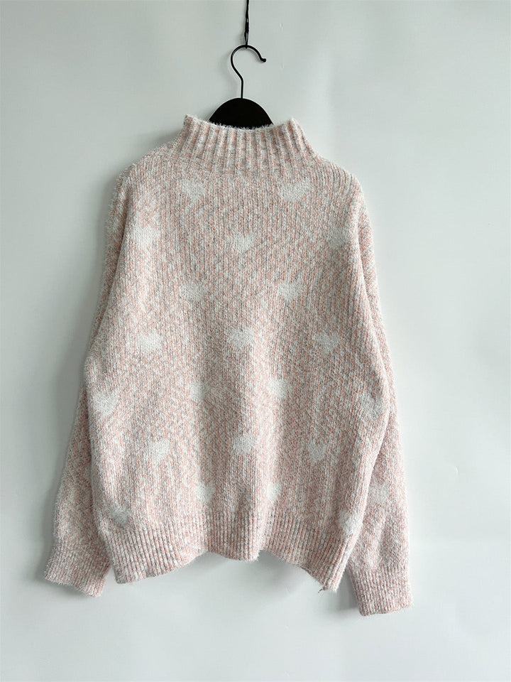 Stilla | Heathered Turtleneck Drop Shoulder Sweater