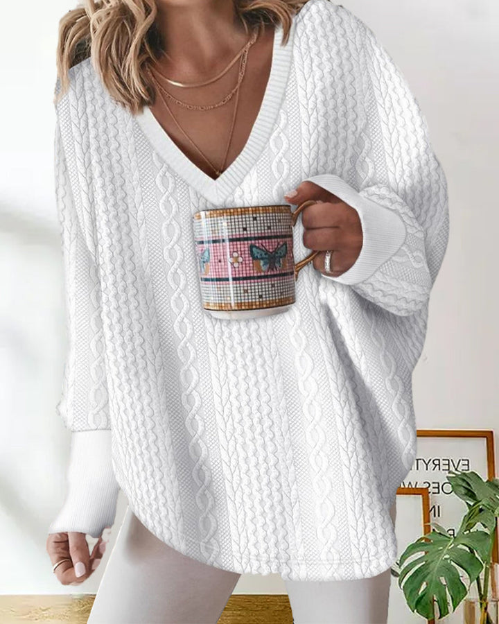 Stilla | Sweatshirt med V-udskæring