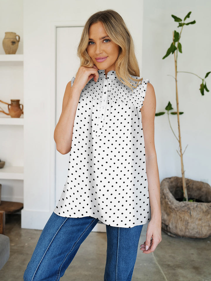 Stilla | Printet Mock Neck Top