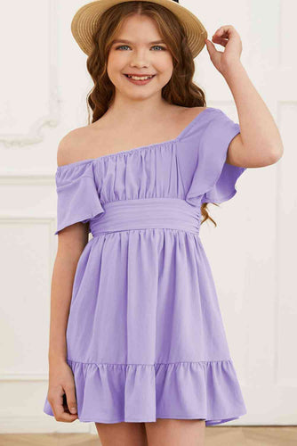 Stilla | Hem Tie-back Flutter Sleeve Kjole