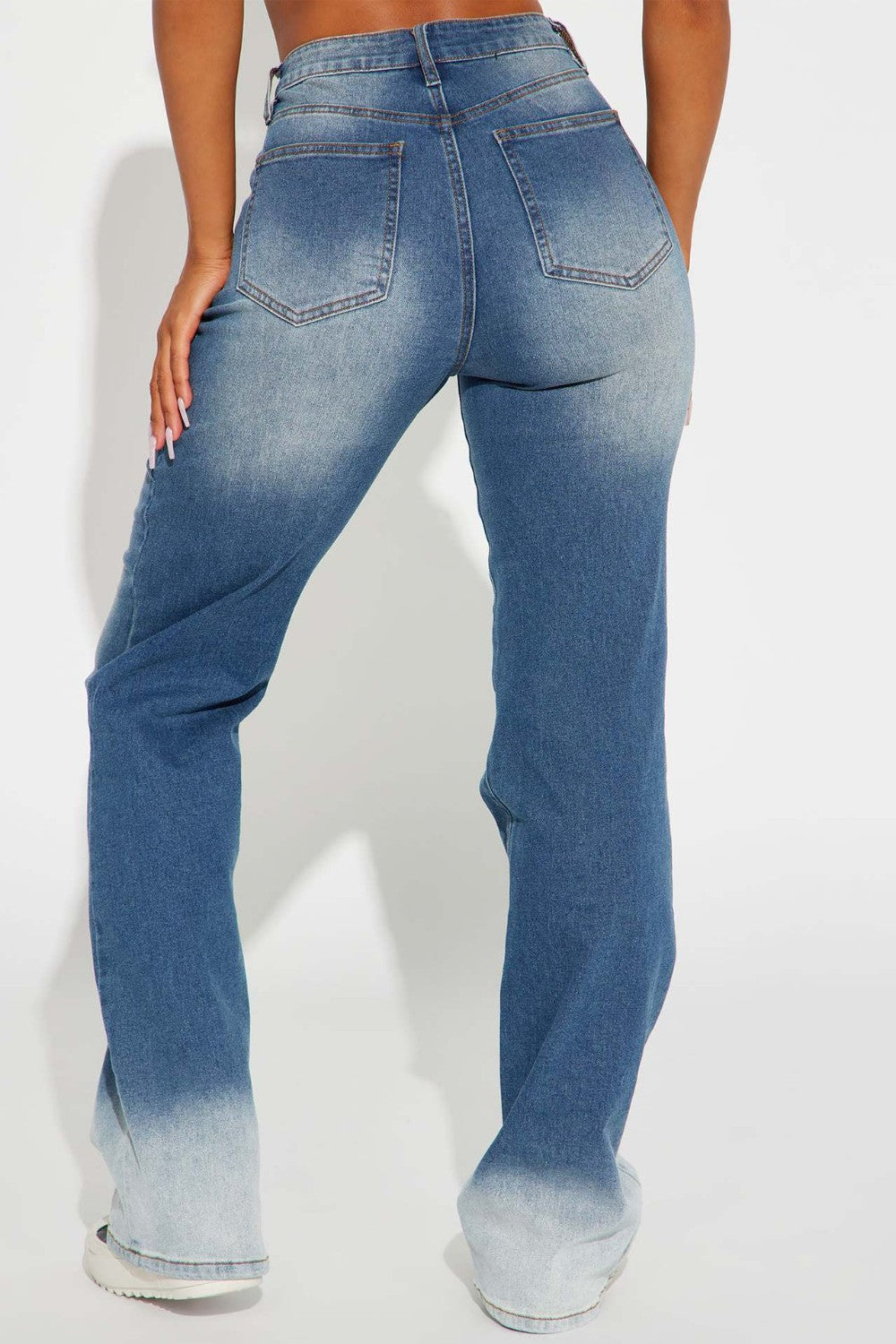 Stilla | Knappede Lange Jeans