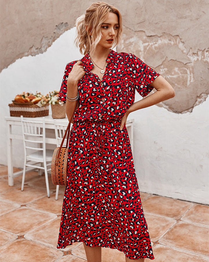 Stilla | Kvinders Chiffon Prikker Print Kjole