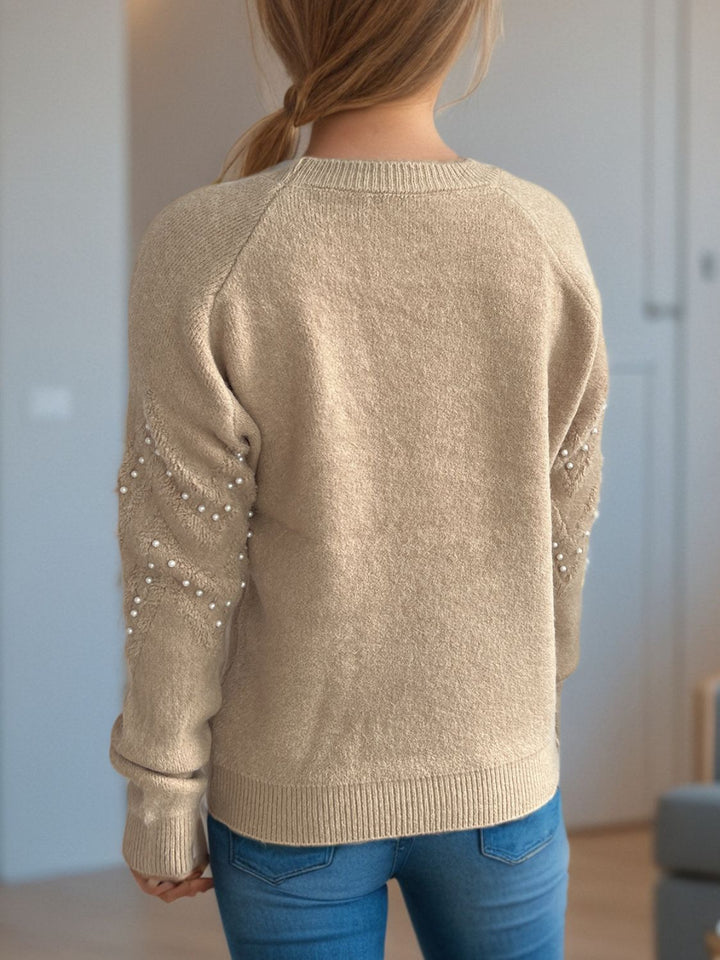 Stilla | Pullover Varm Med Perlepynt