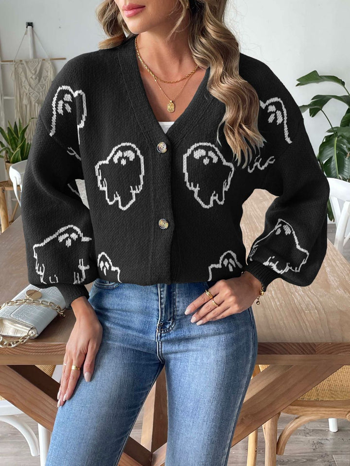 Stilla | V Hals Faldet Skulder Cardigan