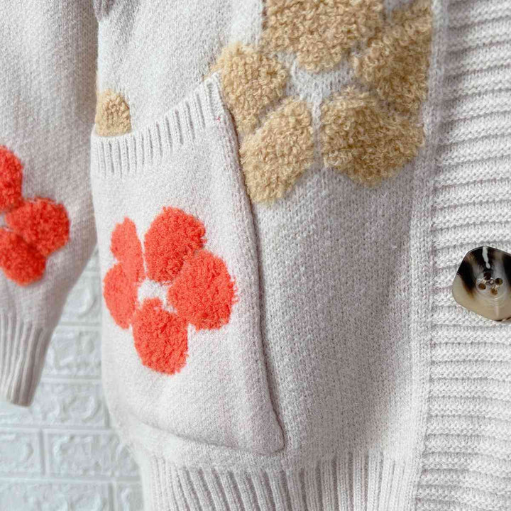 Stilla | V-hals Knap-up Cardigan Med Lommer