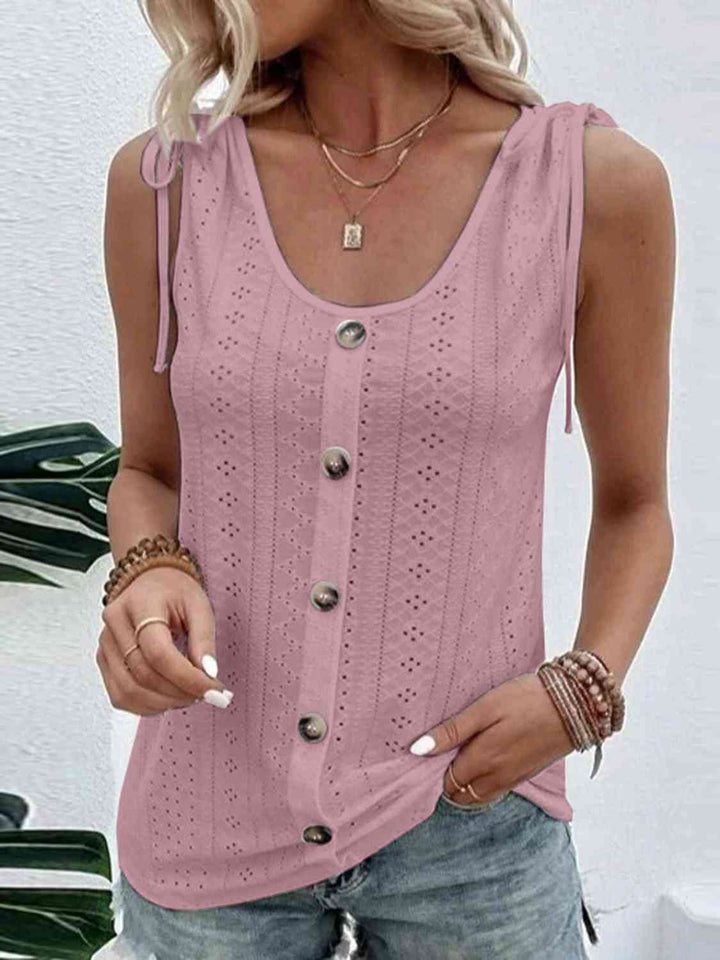 Stilla | Full Size Scoop Neck Ærmeløs Tank Top