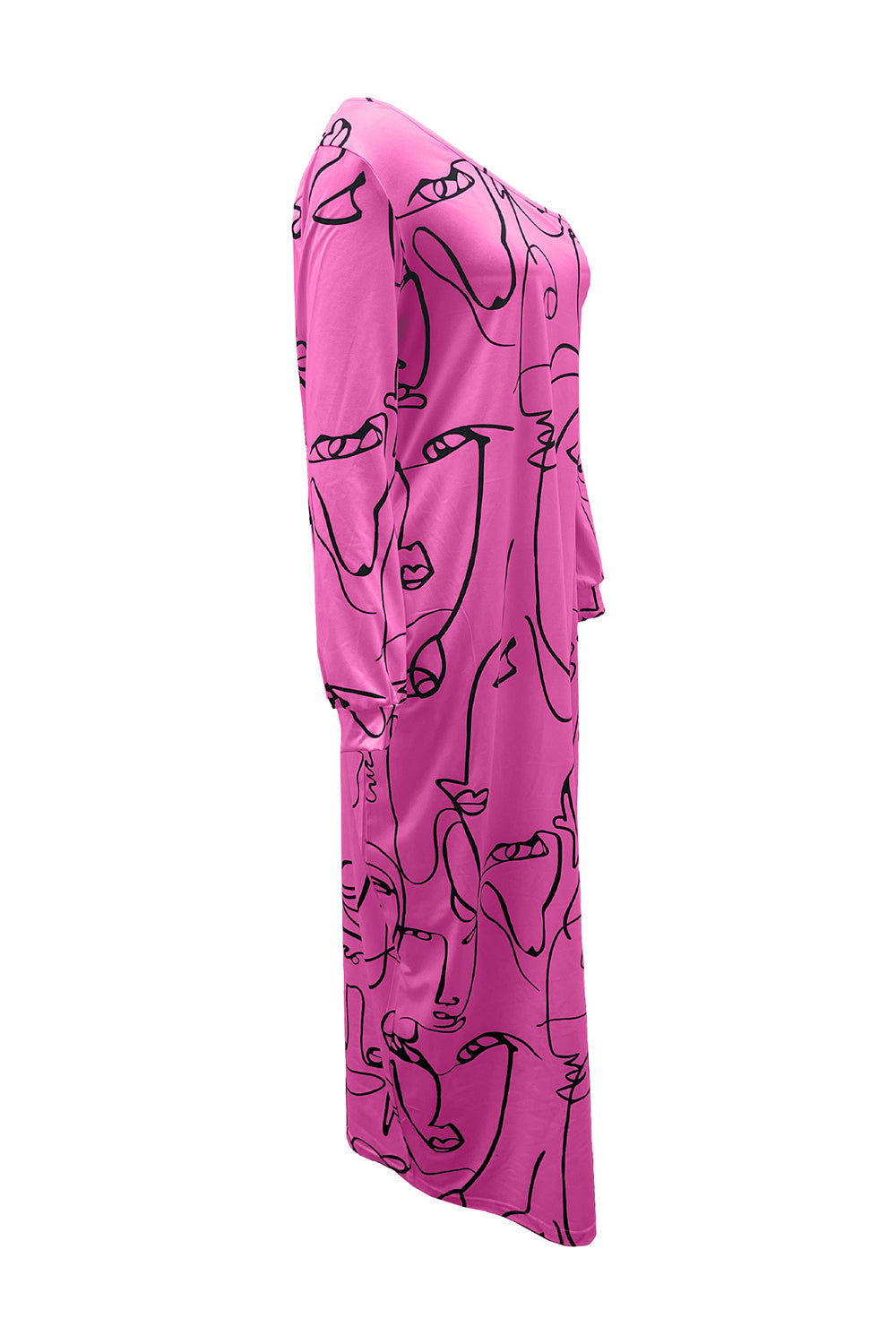 Stilla | Single Shoulder Lantern Sleeve Maxi Dress