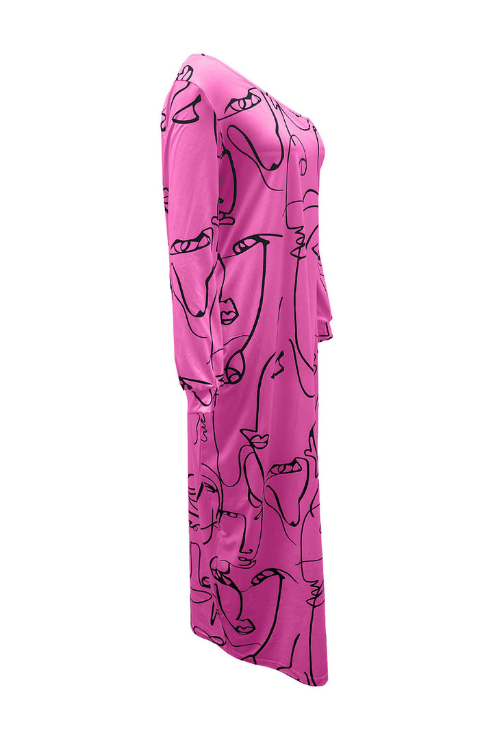 Stilla | Single Shoulder Lantern Sleeve Maxi Dress