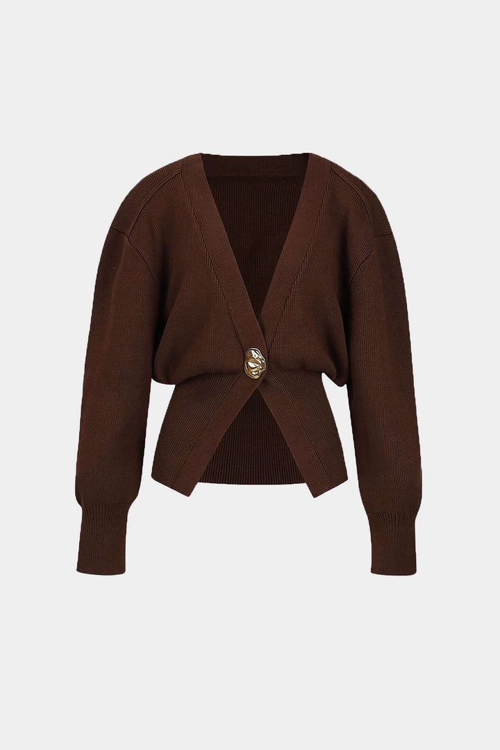 Stilla | Pullover Cardigan med V-Udskæring
