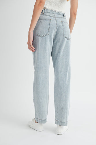 Stilla | Plisseret Frontdetalje Lige Jeans