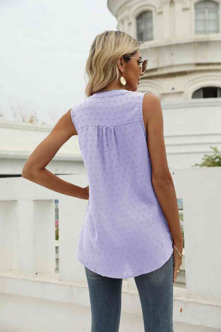Stilla | Dot Notched Neck Tank