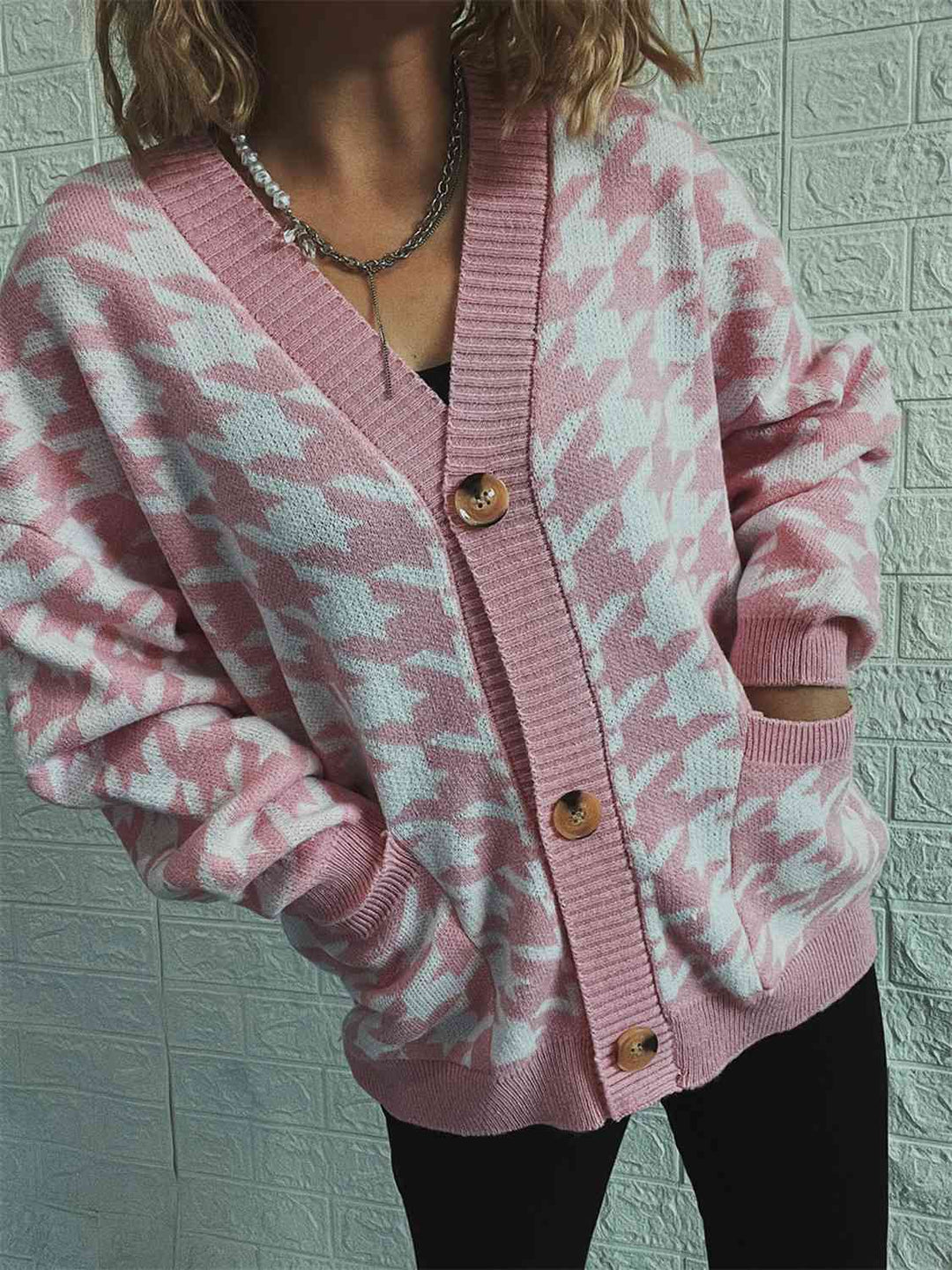Stilla | Knap Front Cardigan Med Lommer