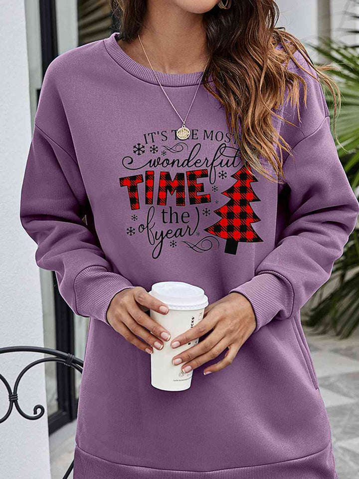 Stilla | Træ Grafik Drop Skulder Sweatshirt