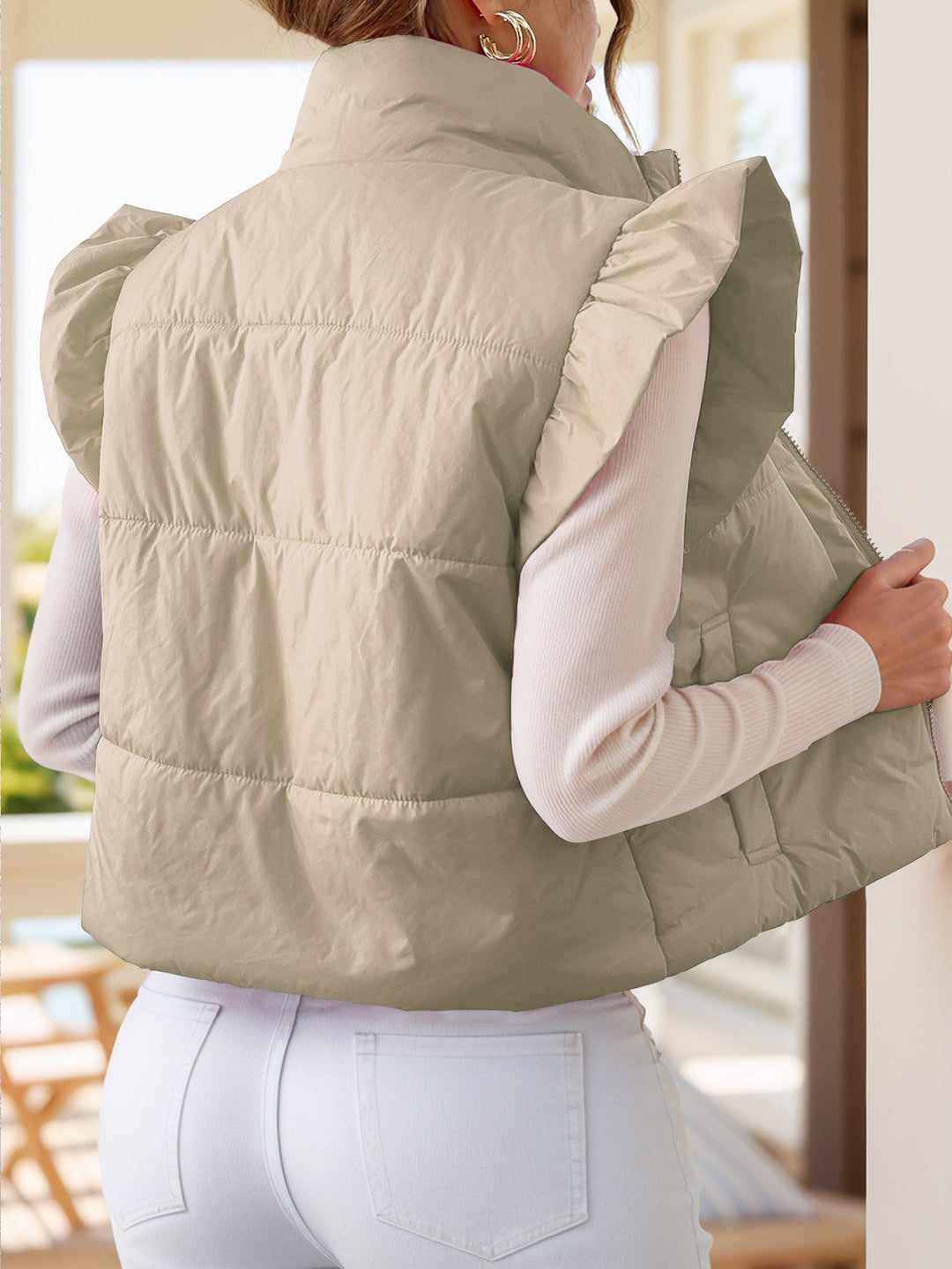 Stilla | Zip Up Cap Sleeve Jakke