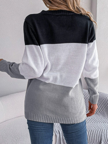 Stilla | Strikket Stribet Knappet Cardigan