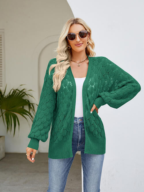 Stilla | Åben Front Lanterneærmer Cardigan