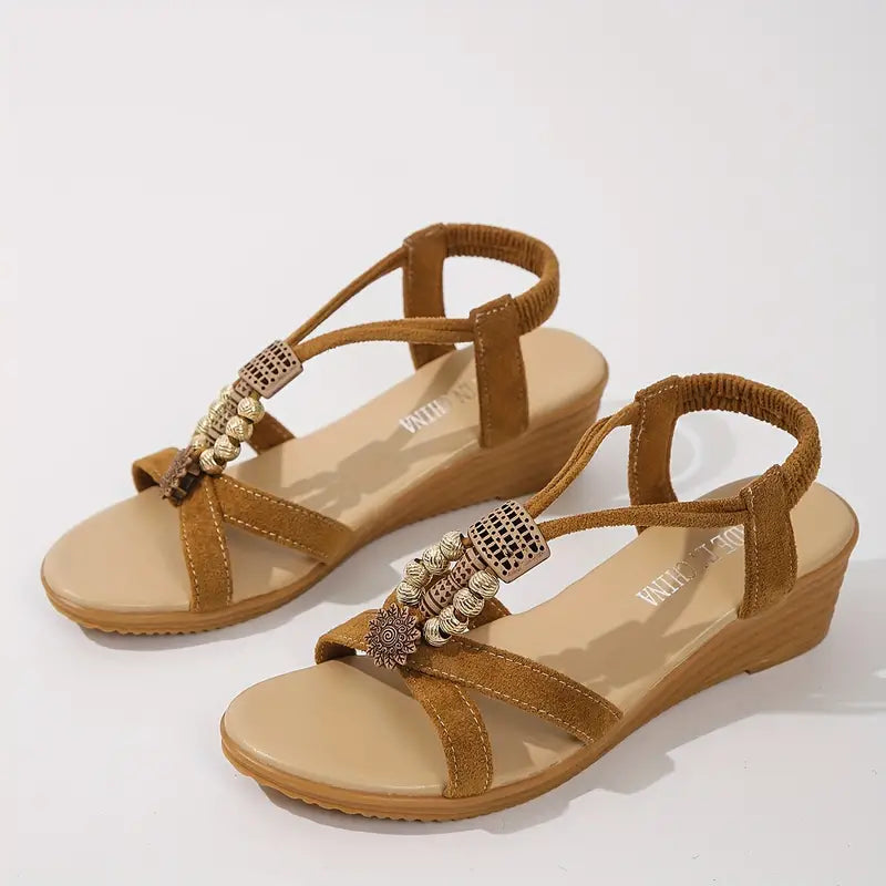 Stilla | Wedge sandals i boheme stil