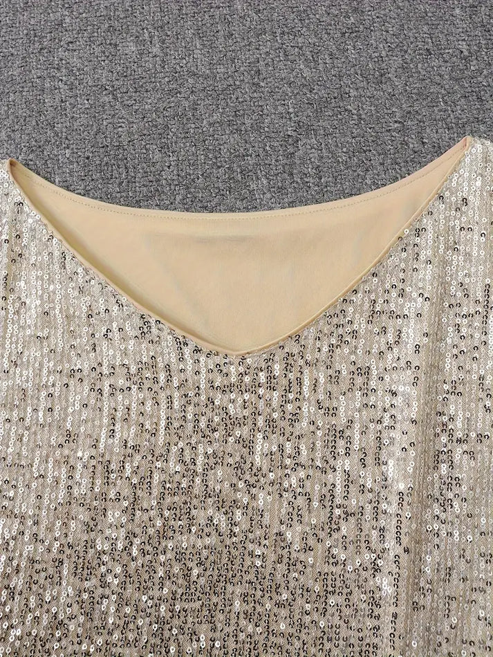 Stilla | Off-shoulder sequin mini kjole