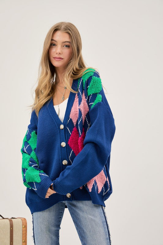 Stilla | V Hals Knap Front Cardigan