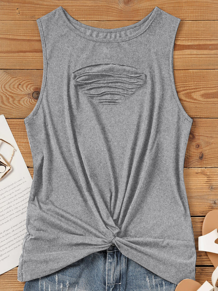Stilla | Twisted Rund Hals Tank