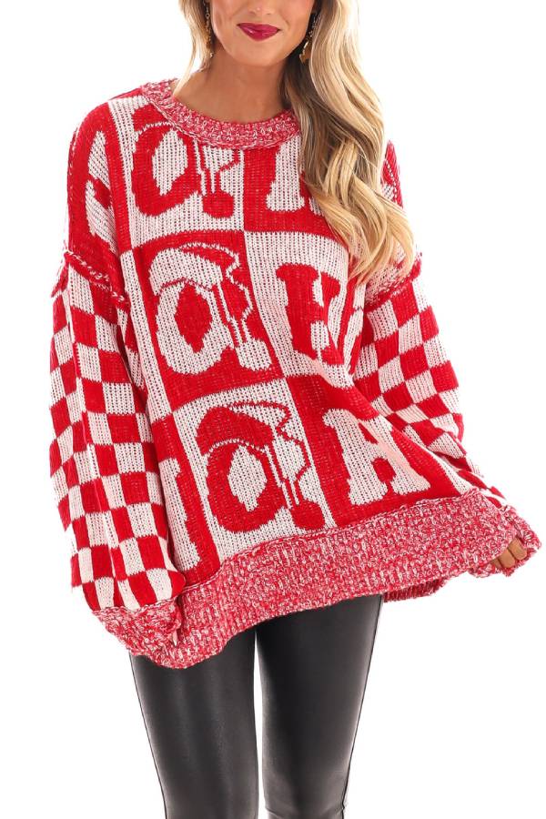 Stilla | Julebreve Rundhals Langærmet Loose Strikket Pullover