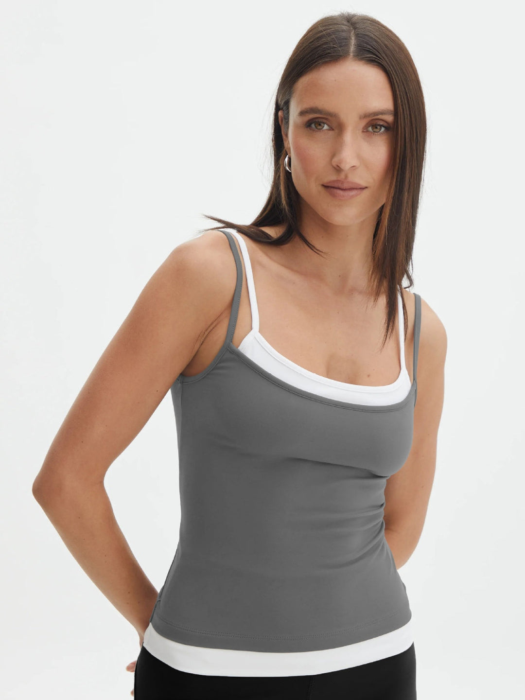Stilla | Lagdelt Firkantet Hals Kort Camisole