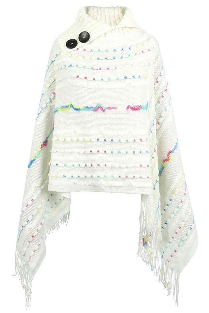 Stilla | Ærme Frynsedetalje Poncho
