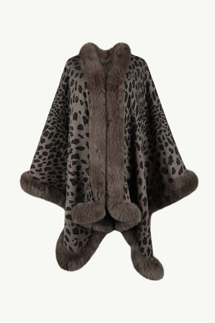 Stilla | Leopardmønster Åben Poncho