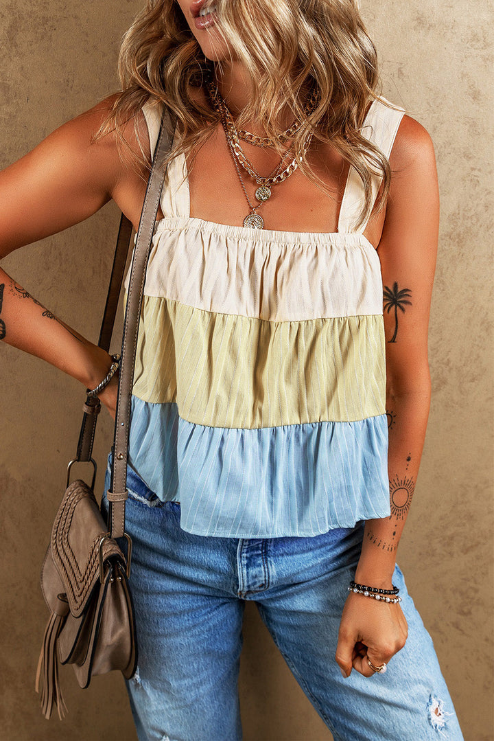 Stilla | Block Square Neck Wide Strap Cami