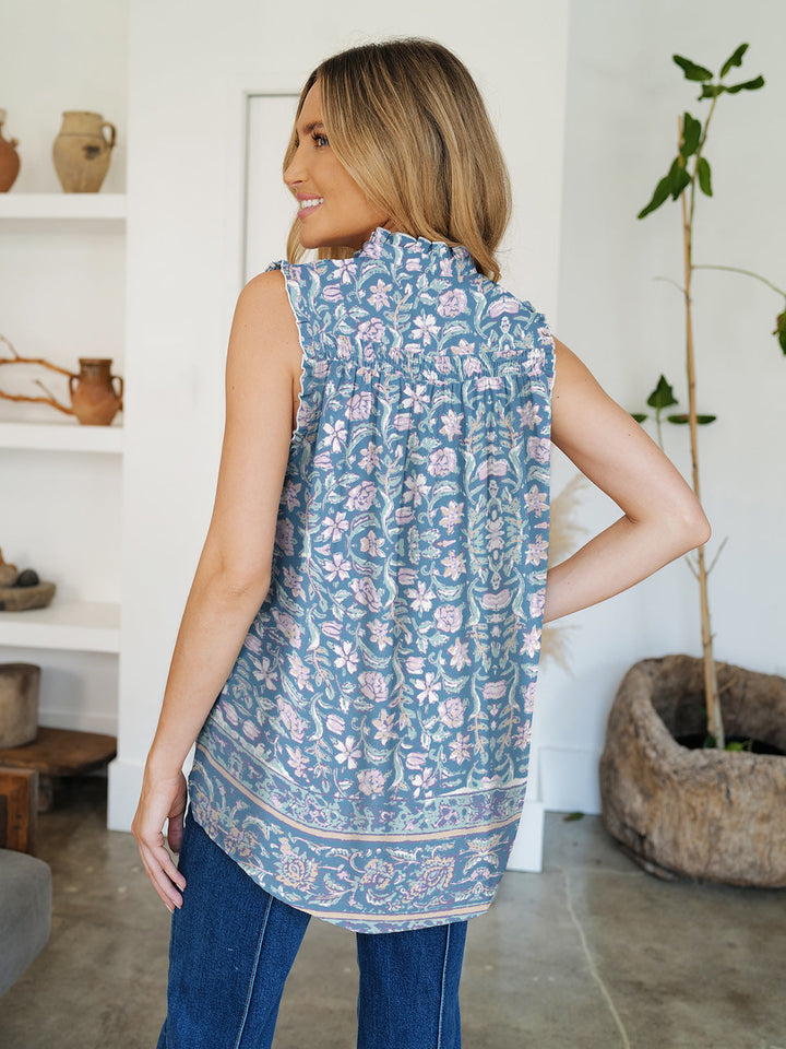 Stilla | Printet Mock Neck Top