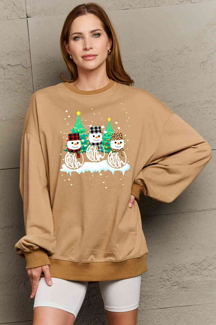 Stilla | Love Full Size Graphic Rund Hals Sweatshirt