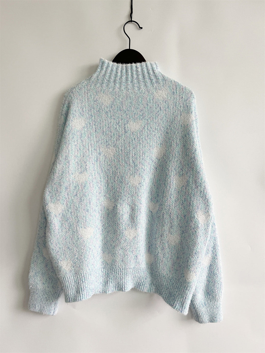 Stilla | Heathered Turtleneck Drop Shoulder Sweater
