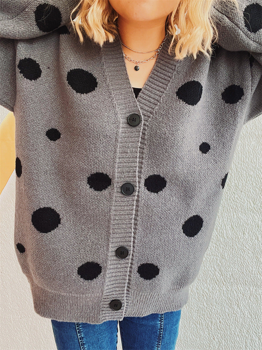 Stilla | Dot Button Up Cardigan