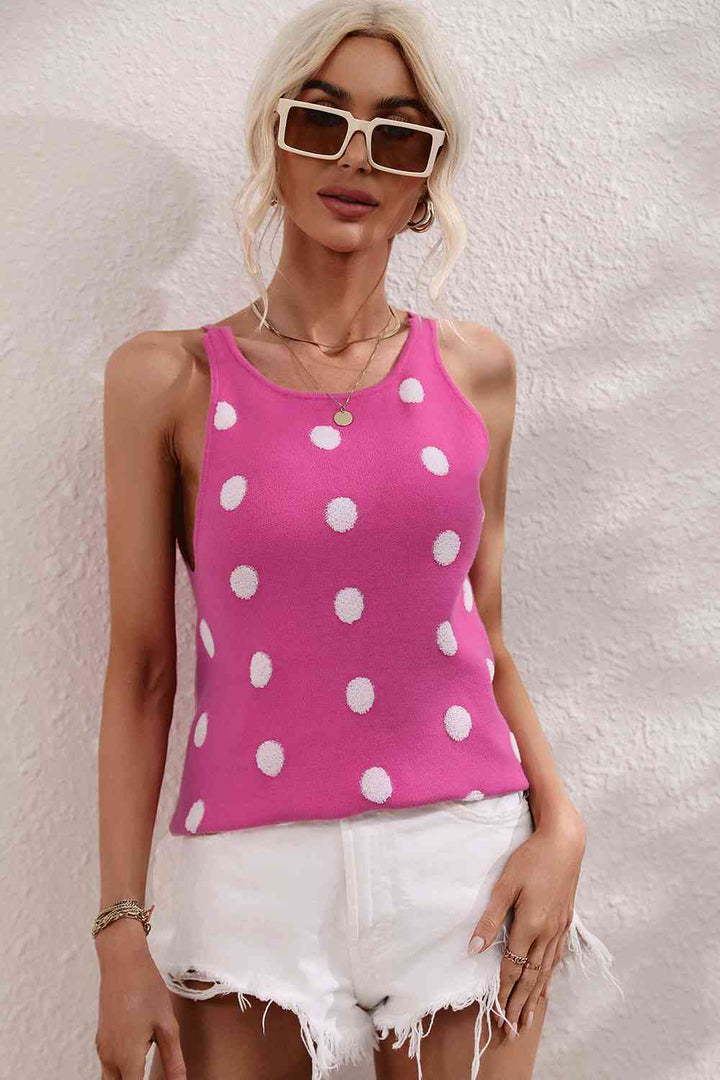 Stilla | Prik Rund Hals Strik Tank