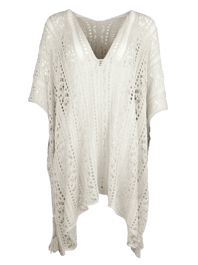 Stilla | V-hals Cover-up Med Frynse