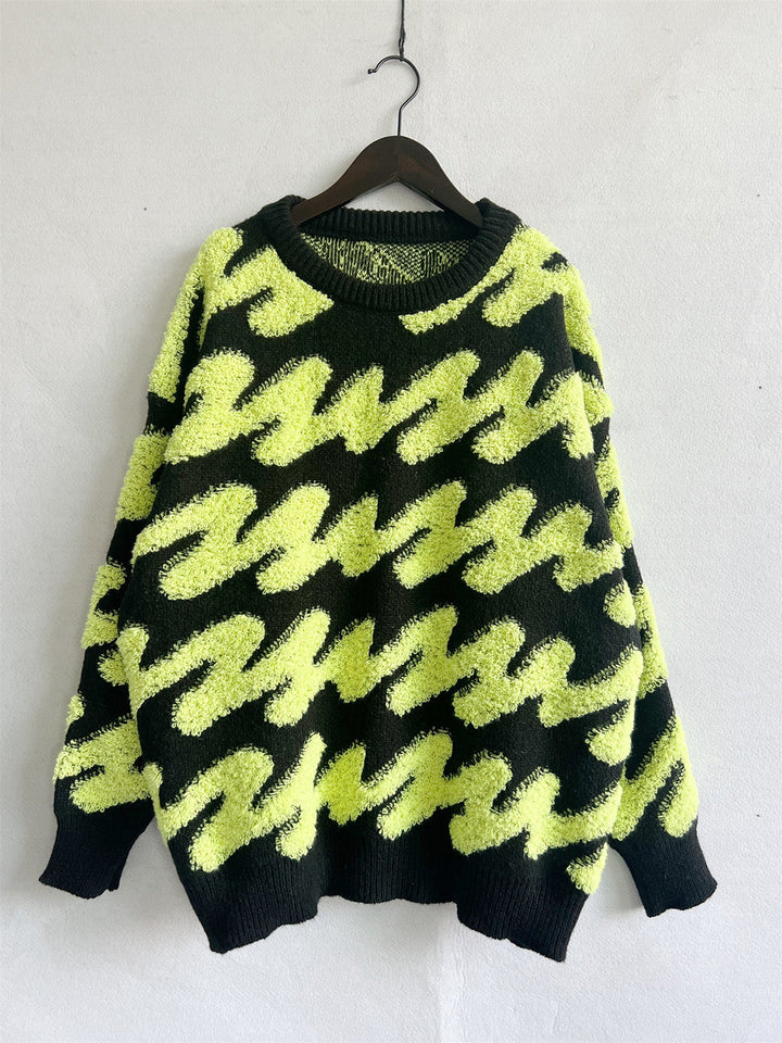 Stilla | Stribet Droppet Skulder Sweater