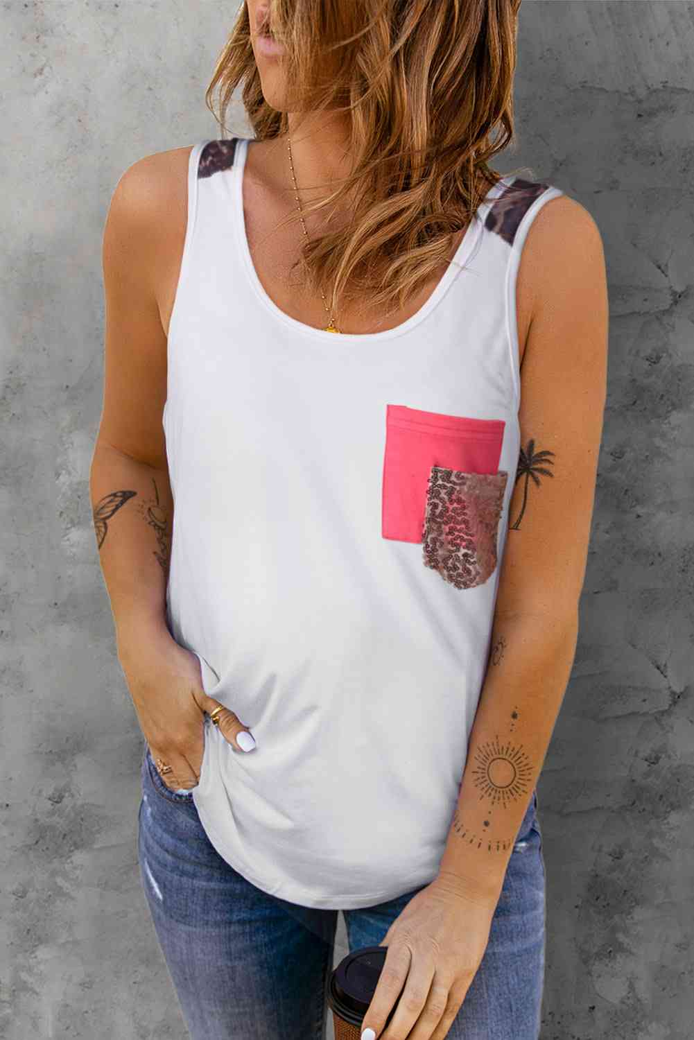 Stilla | Farveblok Lomme Patches Tank