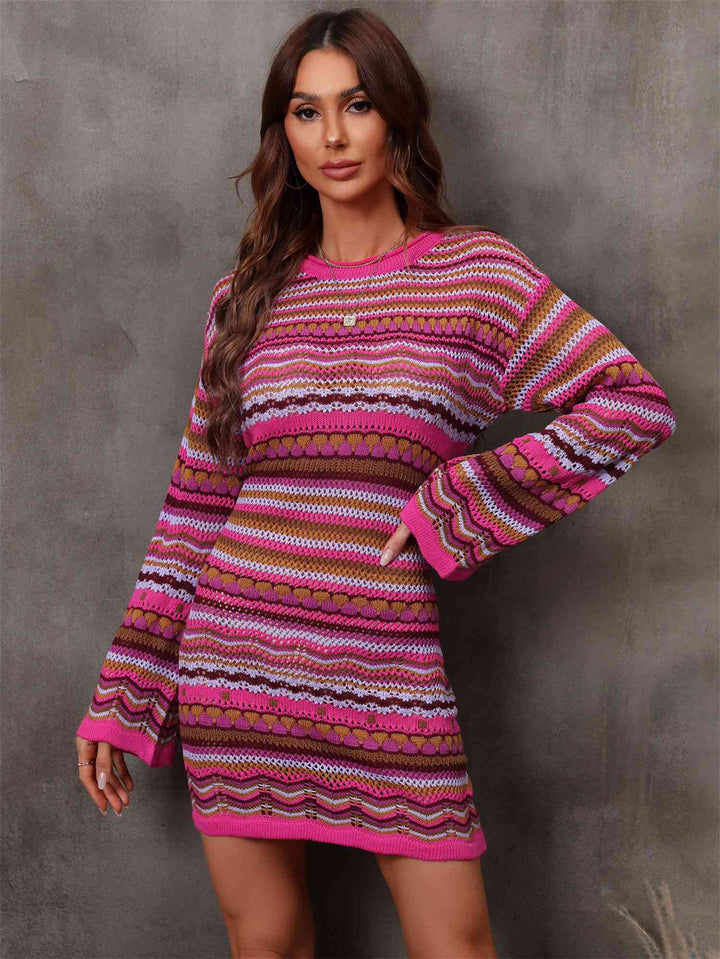 Stilla | Stripe Dropped Shoulder Sweater Dress