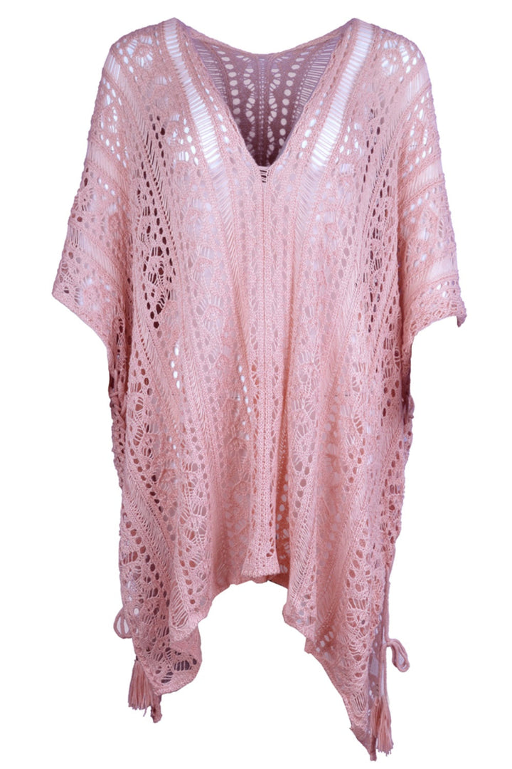 Stilla | V-hals Cover-up Med Frynse
