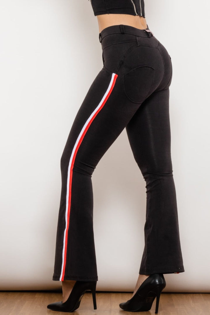 Stilla | Stripe Contrast Bootcut Jeans