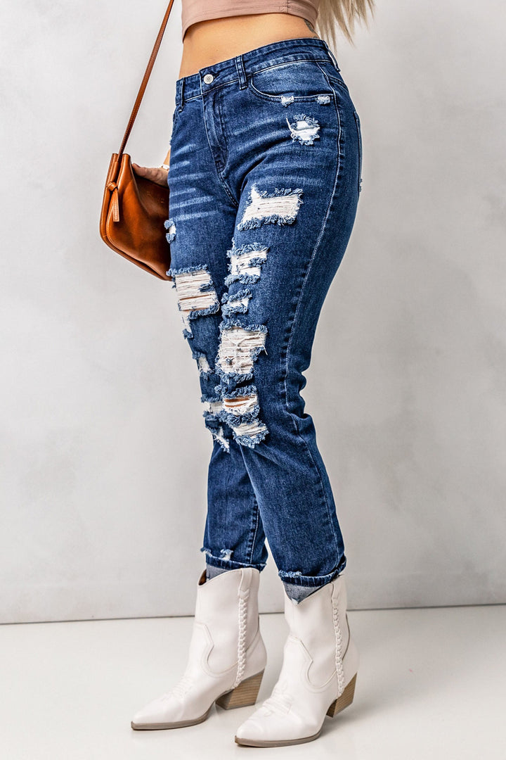 Stilla | Slidte Høj Talje Jeans Med Lommer