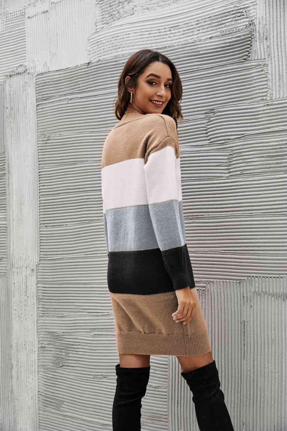 Stilla | Højre Stribet Sweater Kjole